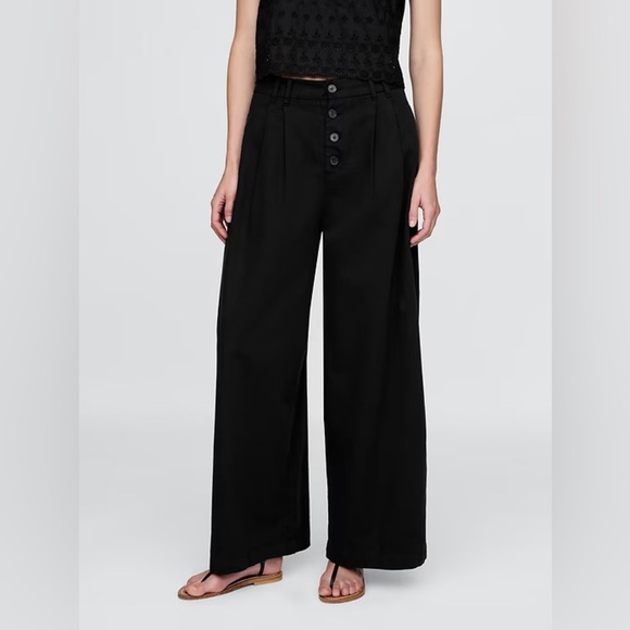 NWT! Gap × DÔEN High Rise Pleated Trousers - Size 6 🔹 - Picture 2 of 15